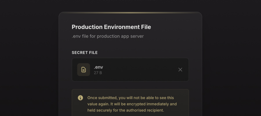 File sharing interface — request and share encrypted files